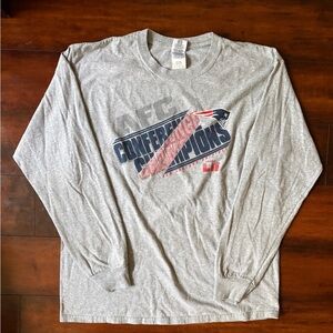 Gray New England Patriots AFC Champions Long Sleeve Men's Shirt